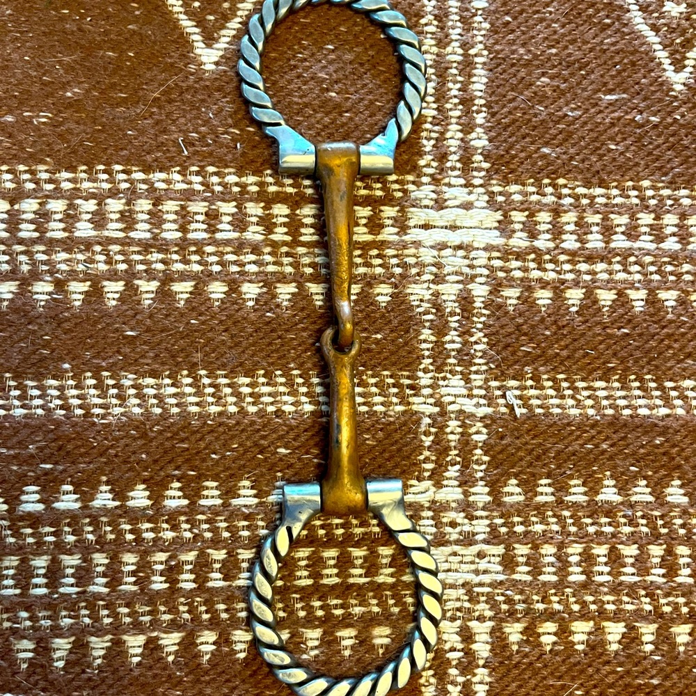 D ring smooth snaffle horse bit